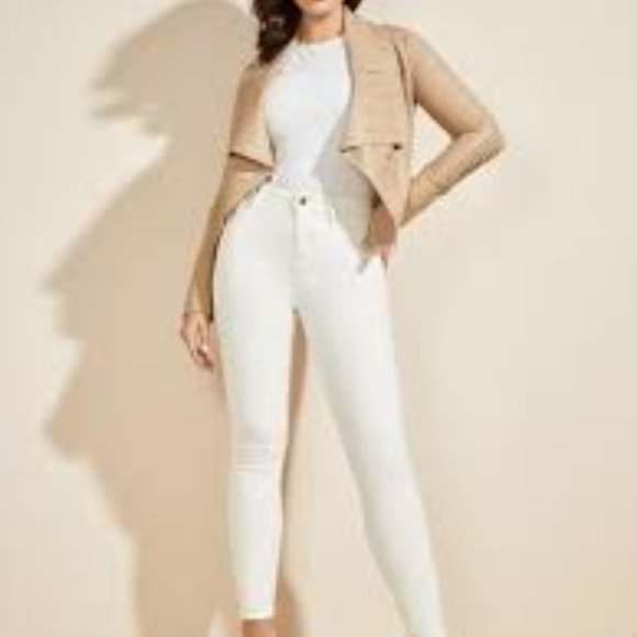 MARCIANO SHAYNA DRAPE LEATHER JACKET - Picture 3 of 3